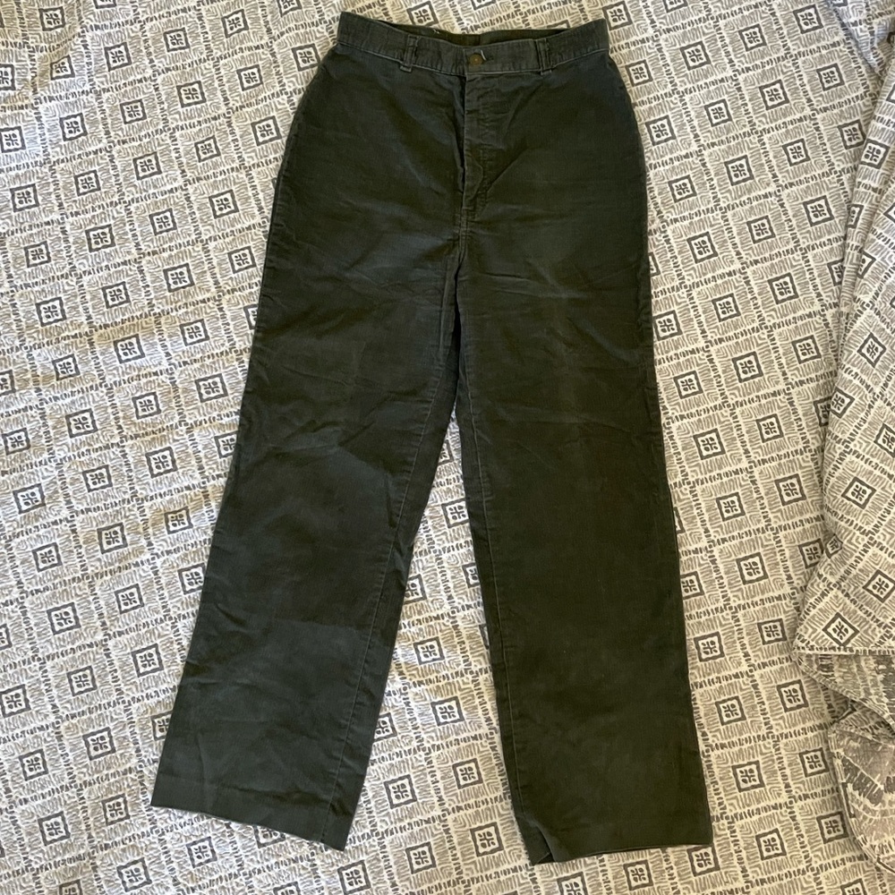 Green Corduroy High Waisted Flared Vintage Levi’s